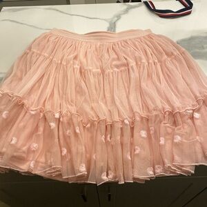 SOLD - Soft Pink Tiered Mesh Tulle Skirt 1X